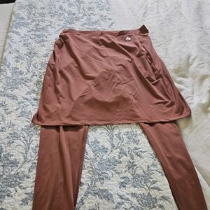 Elegant Rust Midi Skirt